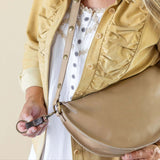 Large tan leather bag, Crossbody bag