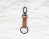 Small leather keychain, Brown leather keychain