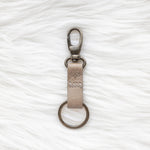 Small leather keychain, Light tan keychain