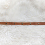 Leather straps for bags, Adjustable light brown leather straps