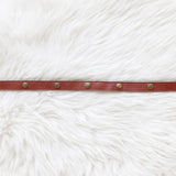Leather straps for bags, Adjustable cognac leather straps