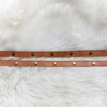 Leather straps for bags, Adjustable light brown leather straps