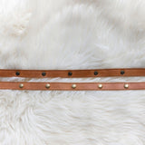 Leather straps for bags, Adjustable light brown leather straps
