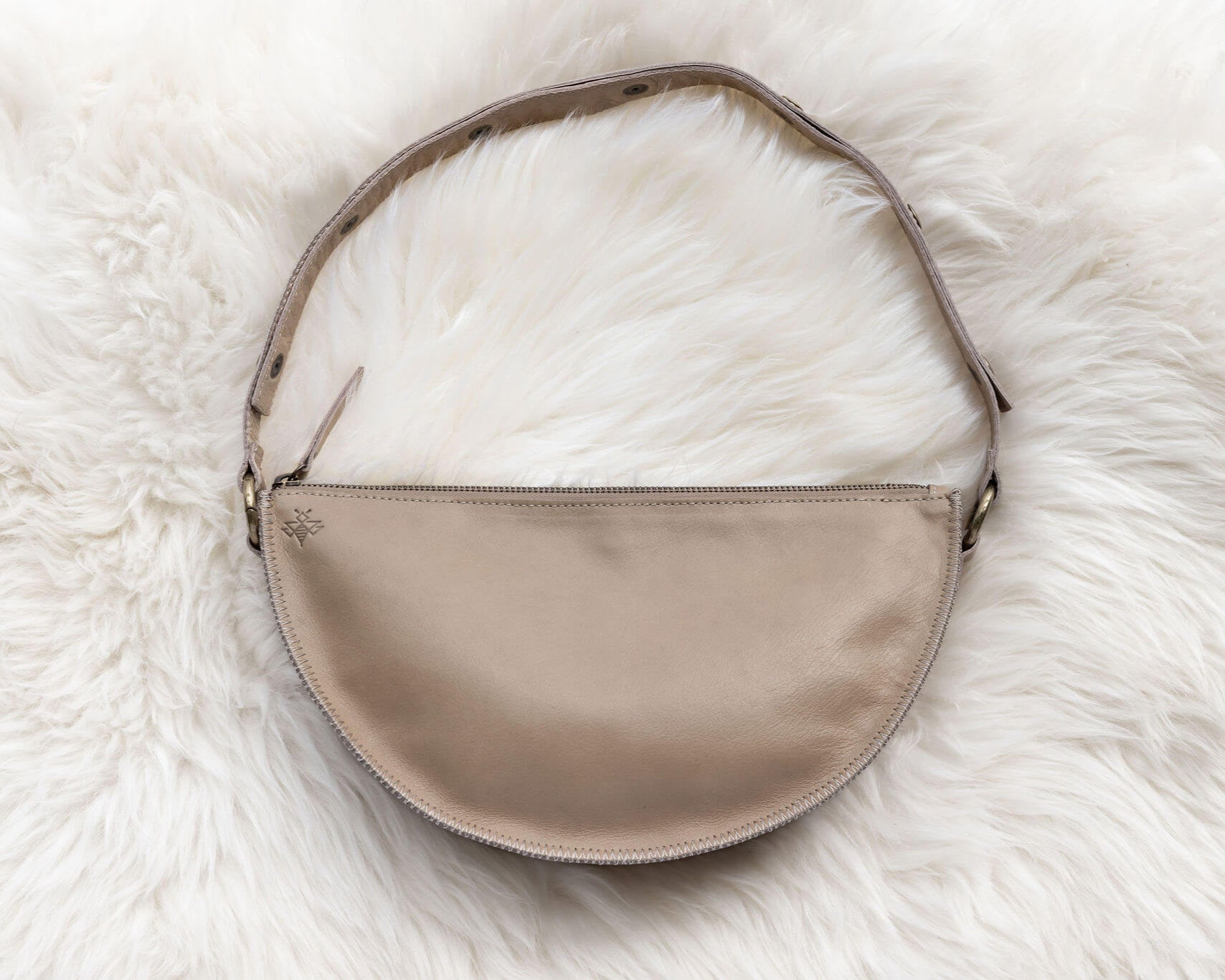 Medium tan leather bag, Crossbody bag