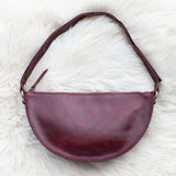 Medium cherry red leather pouch, Crossbody bag