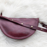 Medium cherry red leather pouch, Crossbody bag