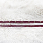 Leather straps for bags, Extender straps in cherry red