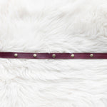 Leather straps for bags, Adjustable cherry red leather straps