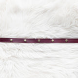 Leather straps for bags, Adjustable cherry red leather straps