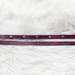 Leather straps for bags, Adjustable cherry red leather straps