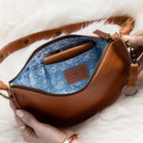 Small light brown leather honey wallet