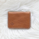Small light brown leather honey wallet