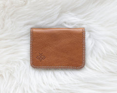 Small light brown leather honey wallet