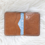 Small light brown leather honey wallet