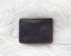 Small brown leather wallet for women
