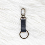 Small leather keychain, Black keychain