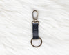 Small leather keychain, Black keychain