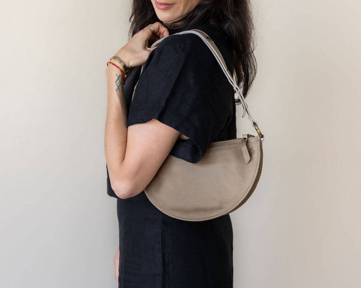 Small tan leather bag, Shoulder bag