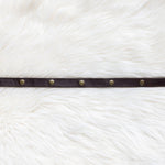 Leather straps for bags, Adjustable dark brown leather straps