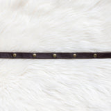 Leather straps for bags, Adjustable dark brown leather straps