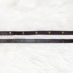 Leather straps for bags, Adjustable dark brown leather straps