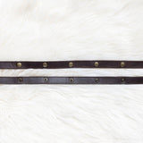 Leather straps for bags, Adjustable dark brown leather straps
