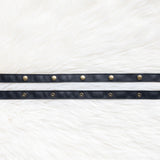 Leather straps for bags, Adjustable black leather straps