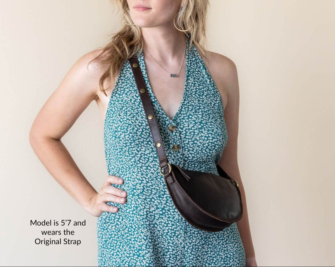Espresso Bee | Small Convertible Leather Pouch | Lyons Leather Co.