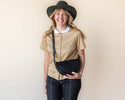 Medium black leather crossbody bag