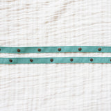Leather straps for bags, Adjustable turquoise leather straps