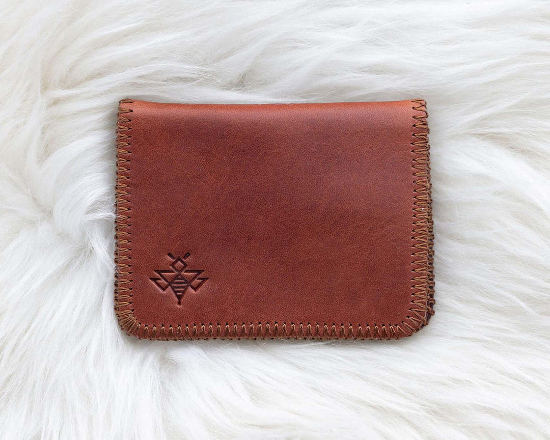 Cognac Daily Wallet | Compact Leather Wallet | Lyons Leather Co.