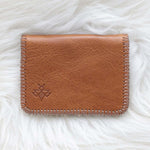 Small light brown leather honey wallet