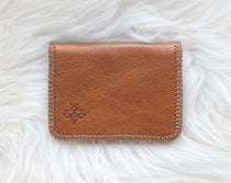 Small light brown leather honey wallet