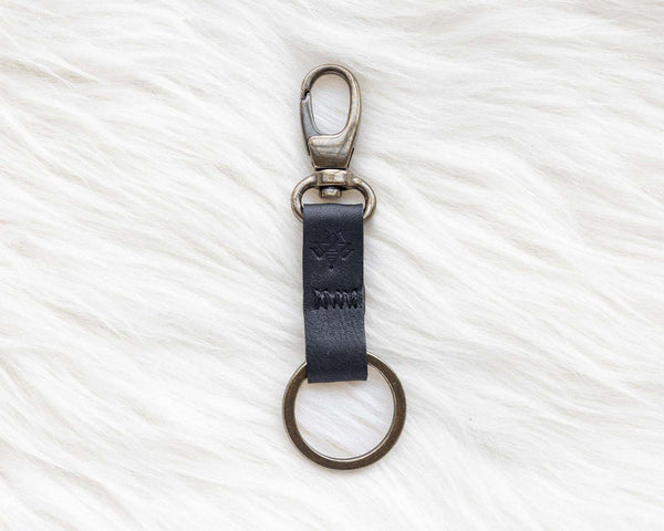 Black Keychain | Leather Key Holder | Lyons Leather Co.