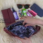 Leather pouch, wallet for traveling