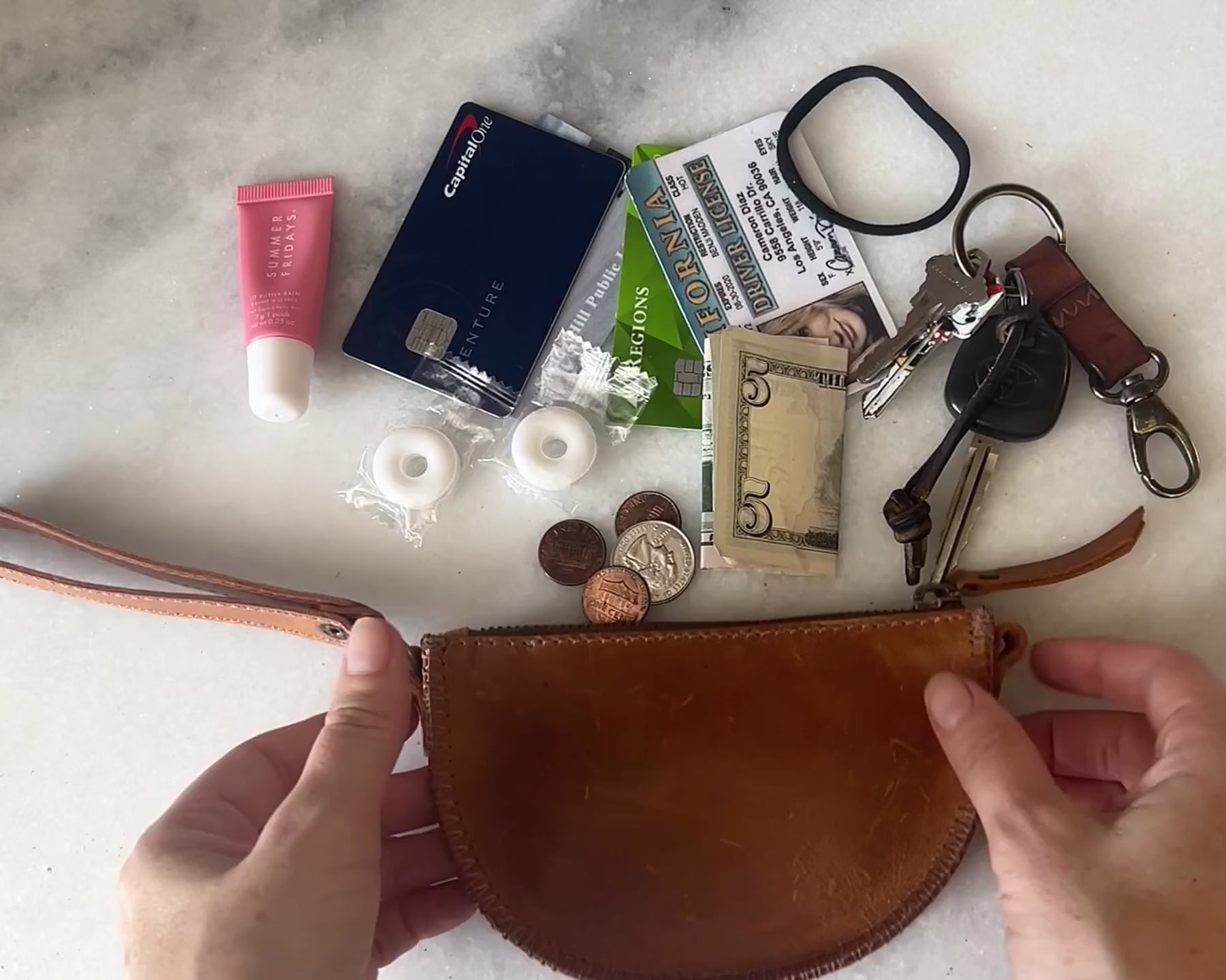 Honey Baby Bee | Small Leather Accessory Pouch | Lyons Leather Co.