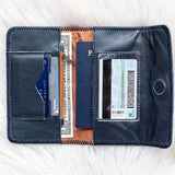Floral Navy Travel Wallet