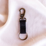 Small Black Leather Keychain