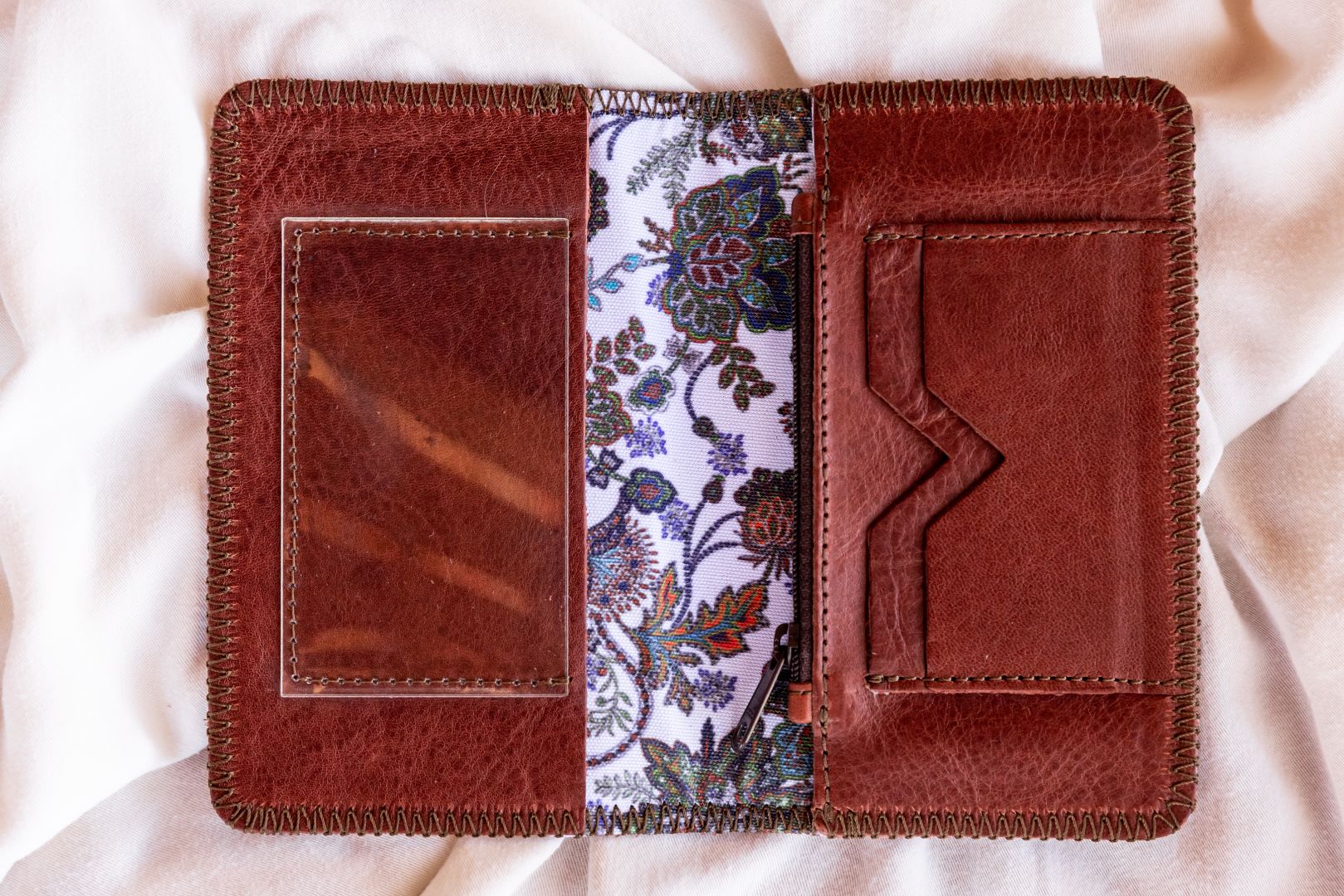 Cognac Travel Wallet - Lyons Leather Co.