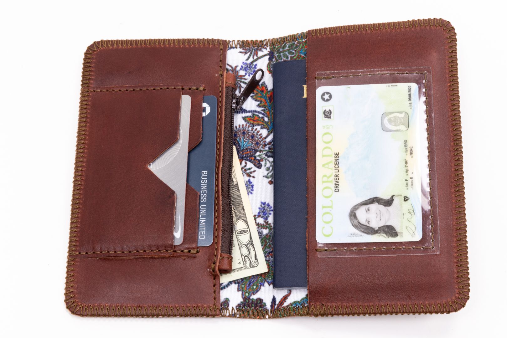 Cognac Travel Wallet - Lyons Leather Co.