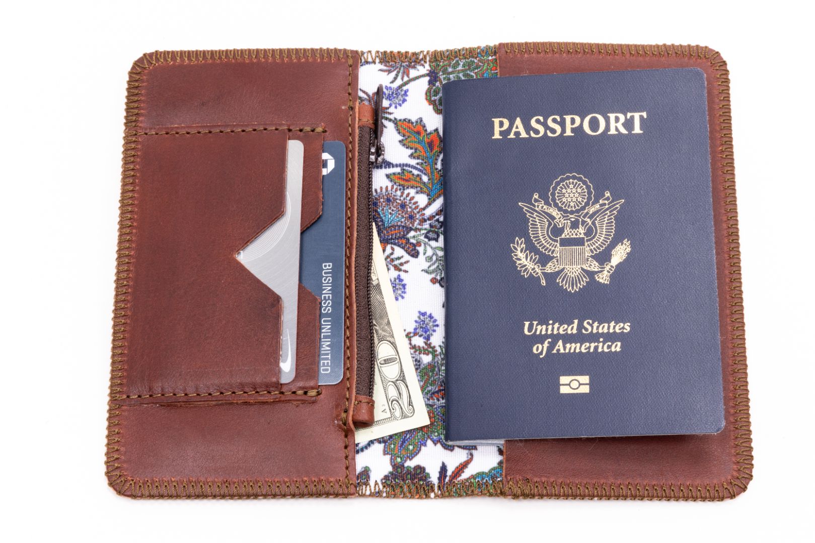 Cognac Leather Wallet For Travel Lyons Leather Co  cognac-leather-wallet-for-travel-lyons-leather-co