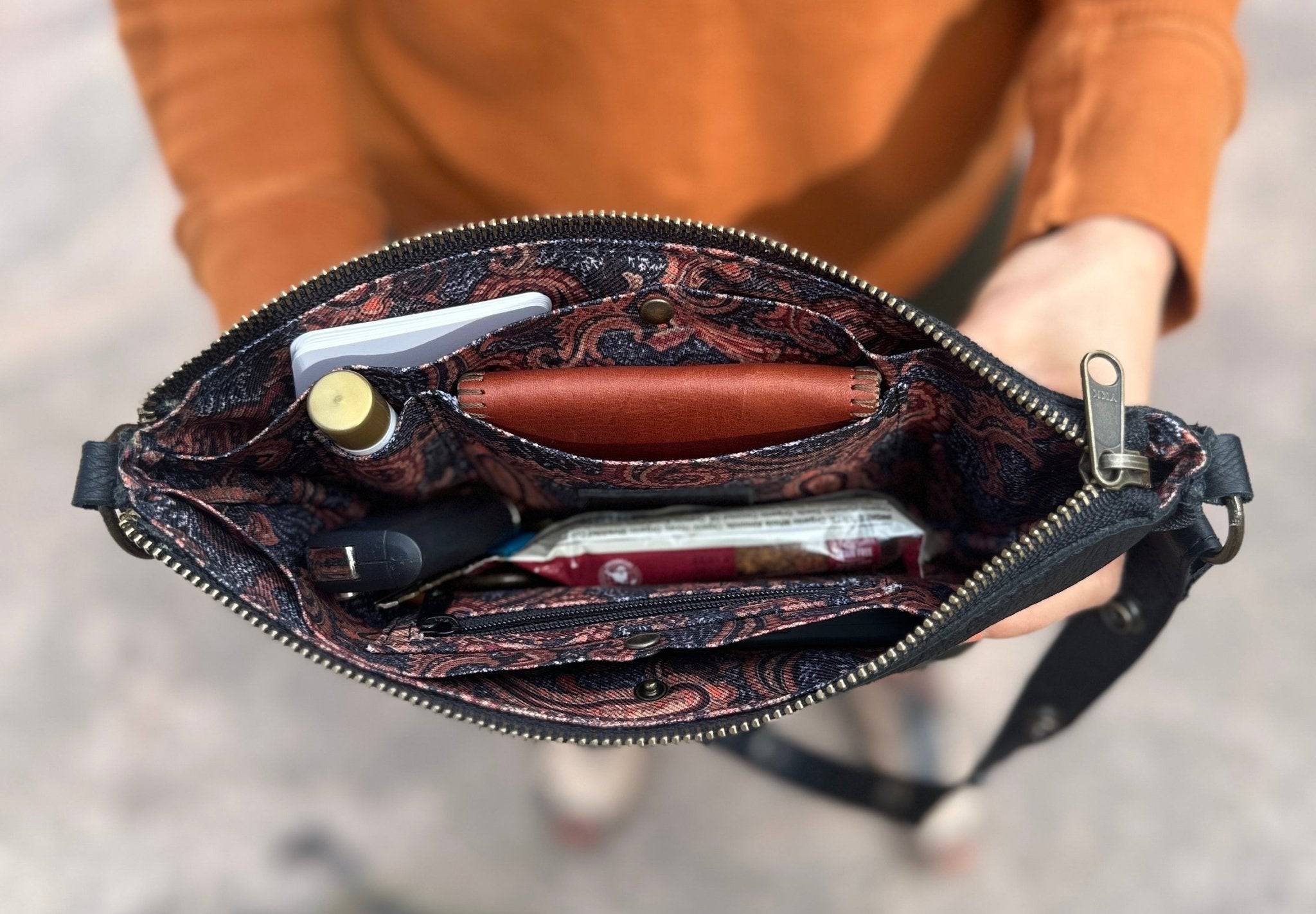 Black Leather Pouch Small Fanny Pack Lyons Leather Co